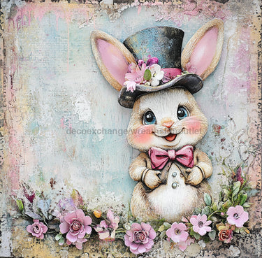 Easter Sign, Rabbit Sign, DCO-02519, Sign For Wreath, 10x10 Metal Sign
